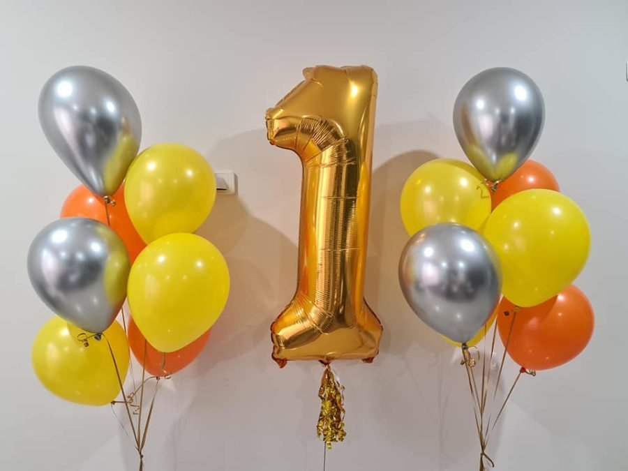 Megaloon Number &5 Balloon Bouquet Package