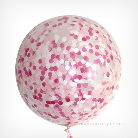 Jumbo Round Confetti (crepe paper) Balloons