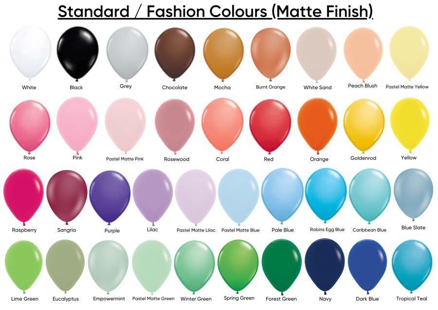 STANDARD  HELIUM BALLOONS