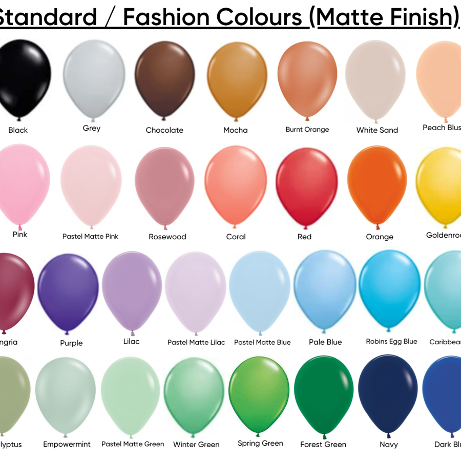 STANDARD  HELIUM BALLOONS