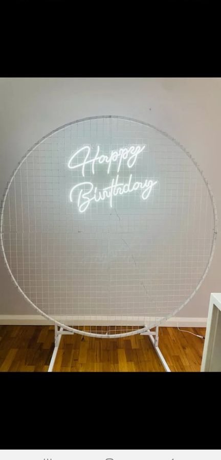 happy birthday neon sign