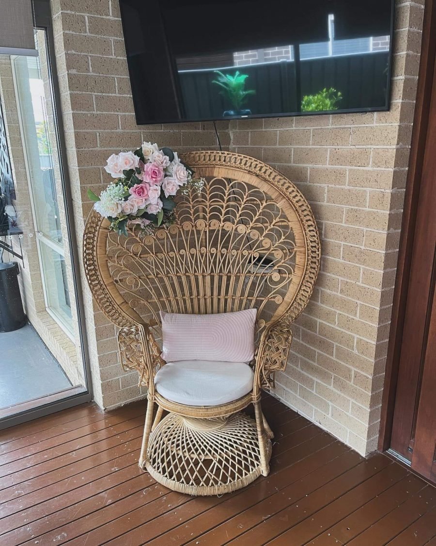 Peacock chair for hire