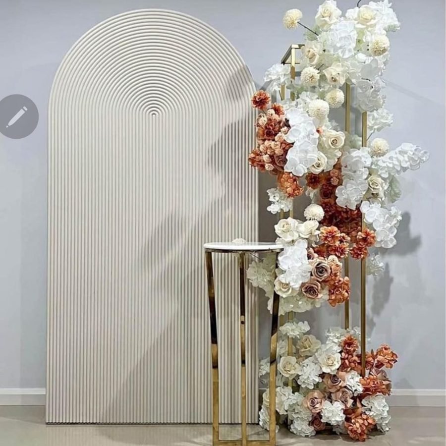 White ripple arch for hire