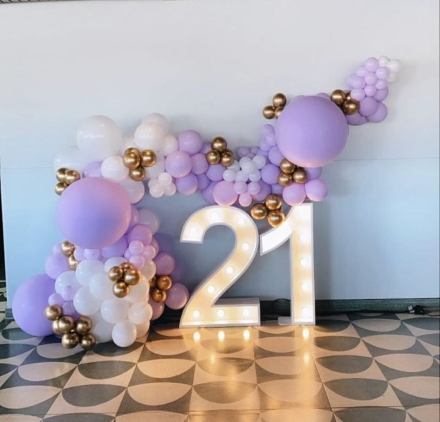 21st Birthday balloon garland