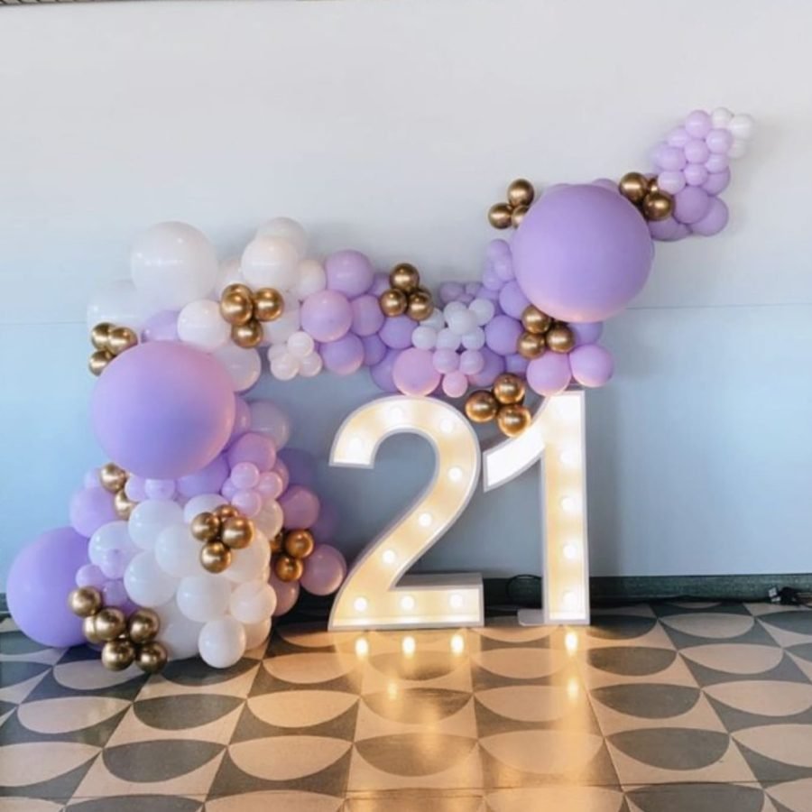 21st Birthday balloon garland