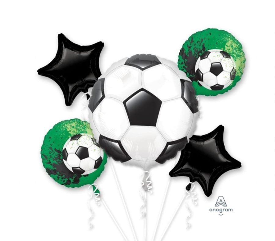 Soccer theme foil balloon kit