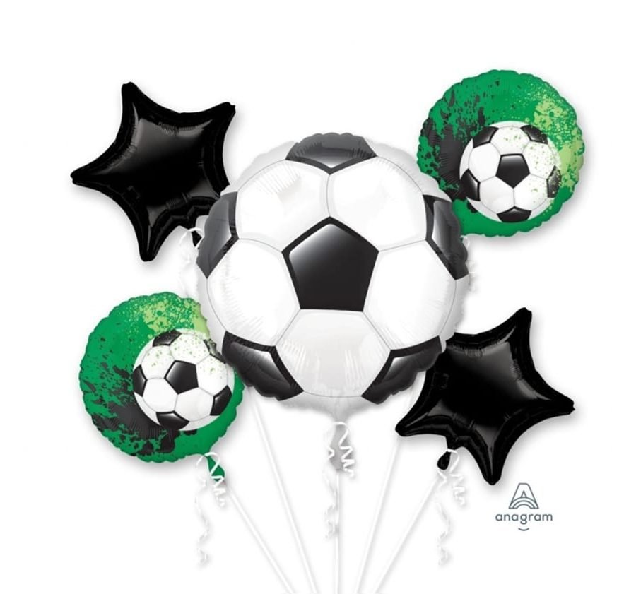 Soccer theme foil balloon kit