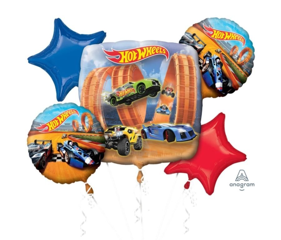 Hot Wheel Car foil balloon bouquet