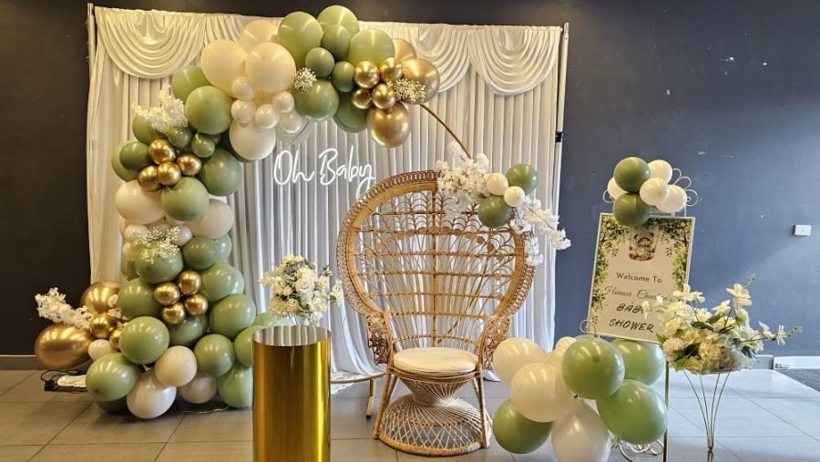 Baby Shower decoration Sage green theme