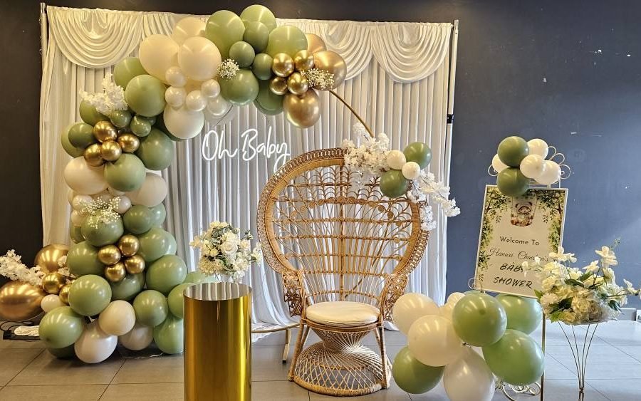 Baby Shower decoration Sage green theme