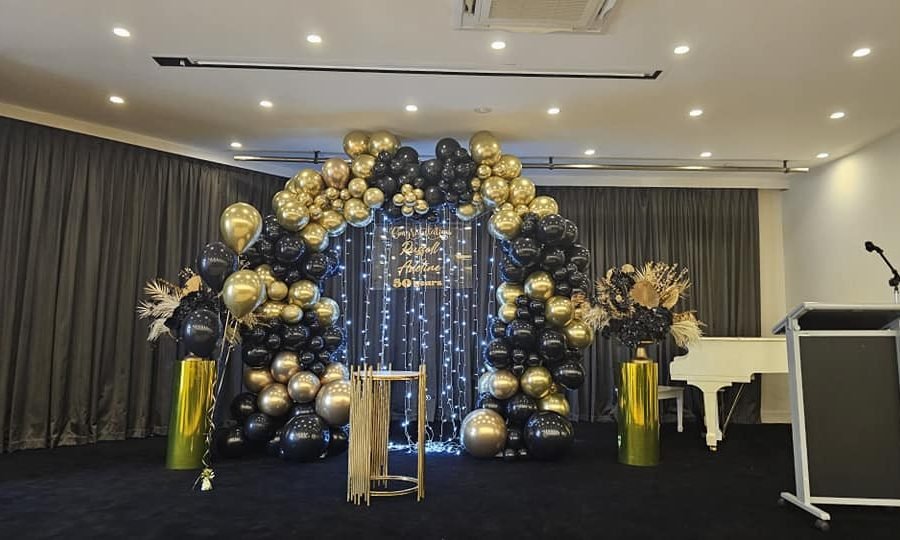50th Birthday Black and Gold theme
