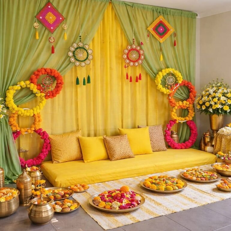 Indian Haldi decoration in Melbourne.