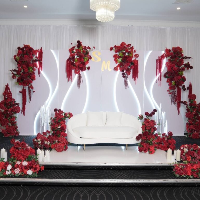 luxury wedding reception decoration in Melbourne