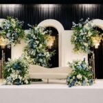 wedding stage floral arrangements