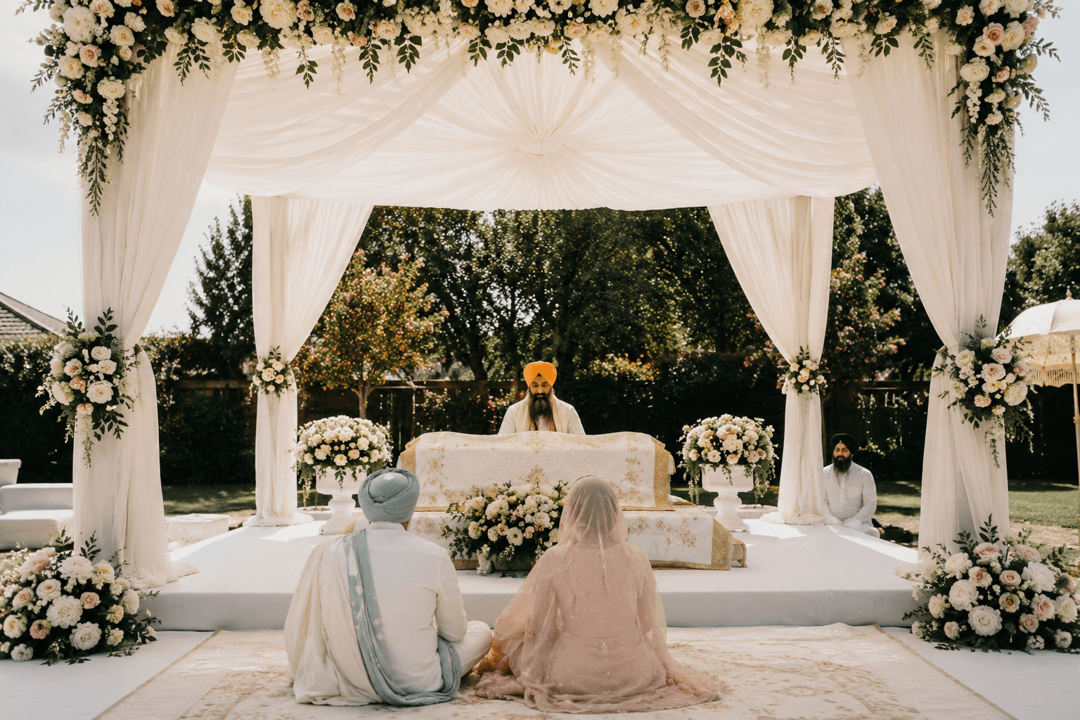 Anand Karaj sikh wedding decoration